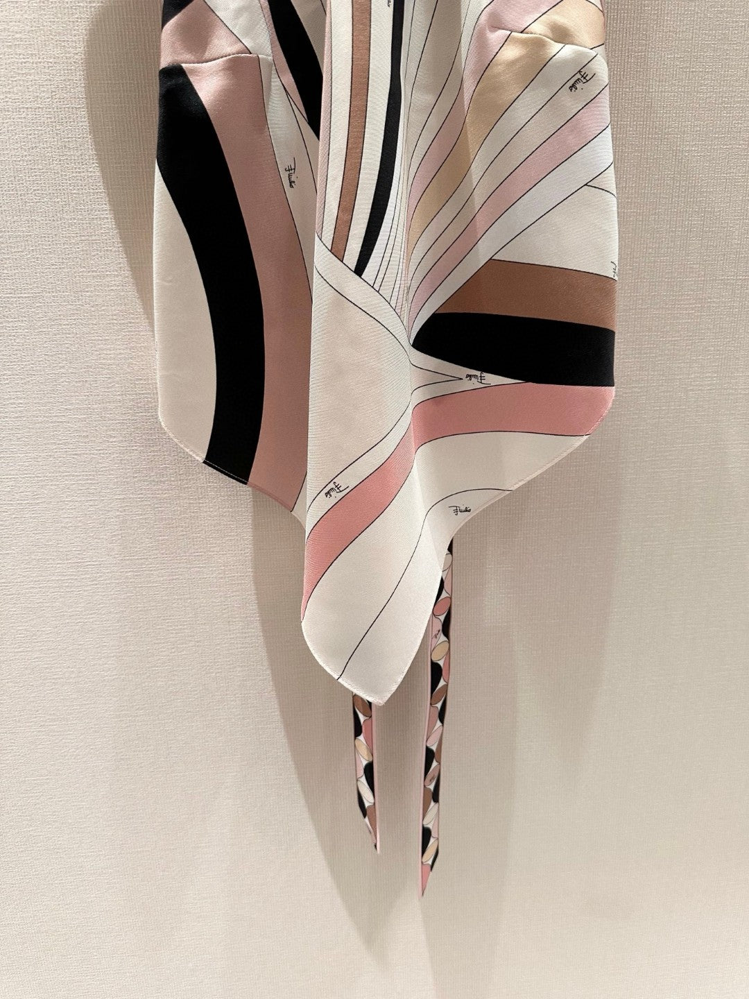IRIDE PRINT SILK TWILL HALTER TOP