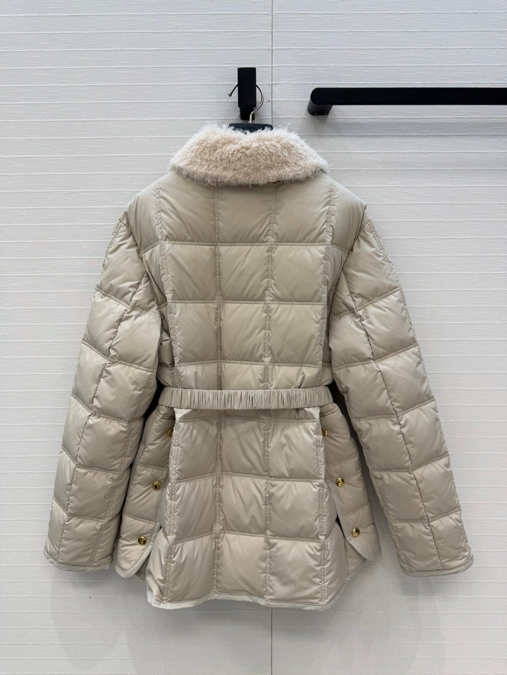 Moncler Cygnes Belted Short Down Jacket