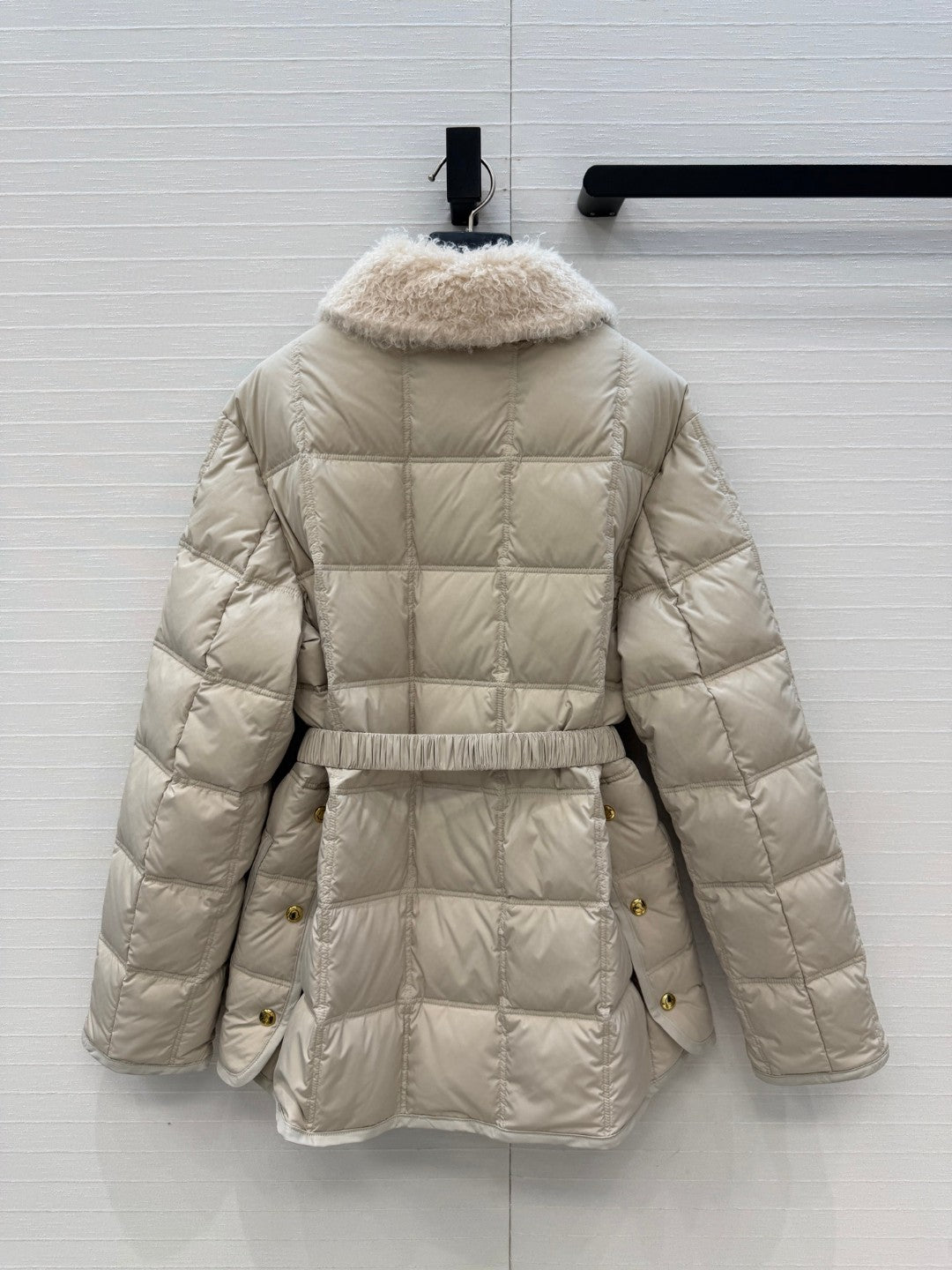 Moncler Cygnes Belted Short Down Jacket