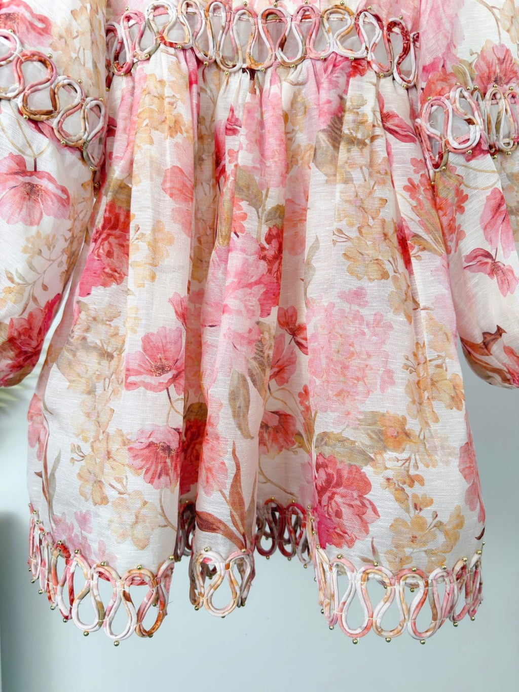 Zimmermann Como Floral Linen and Silk Minidress