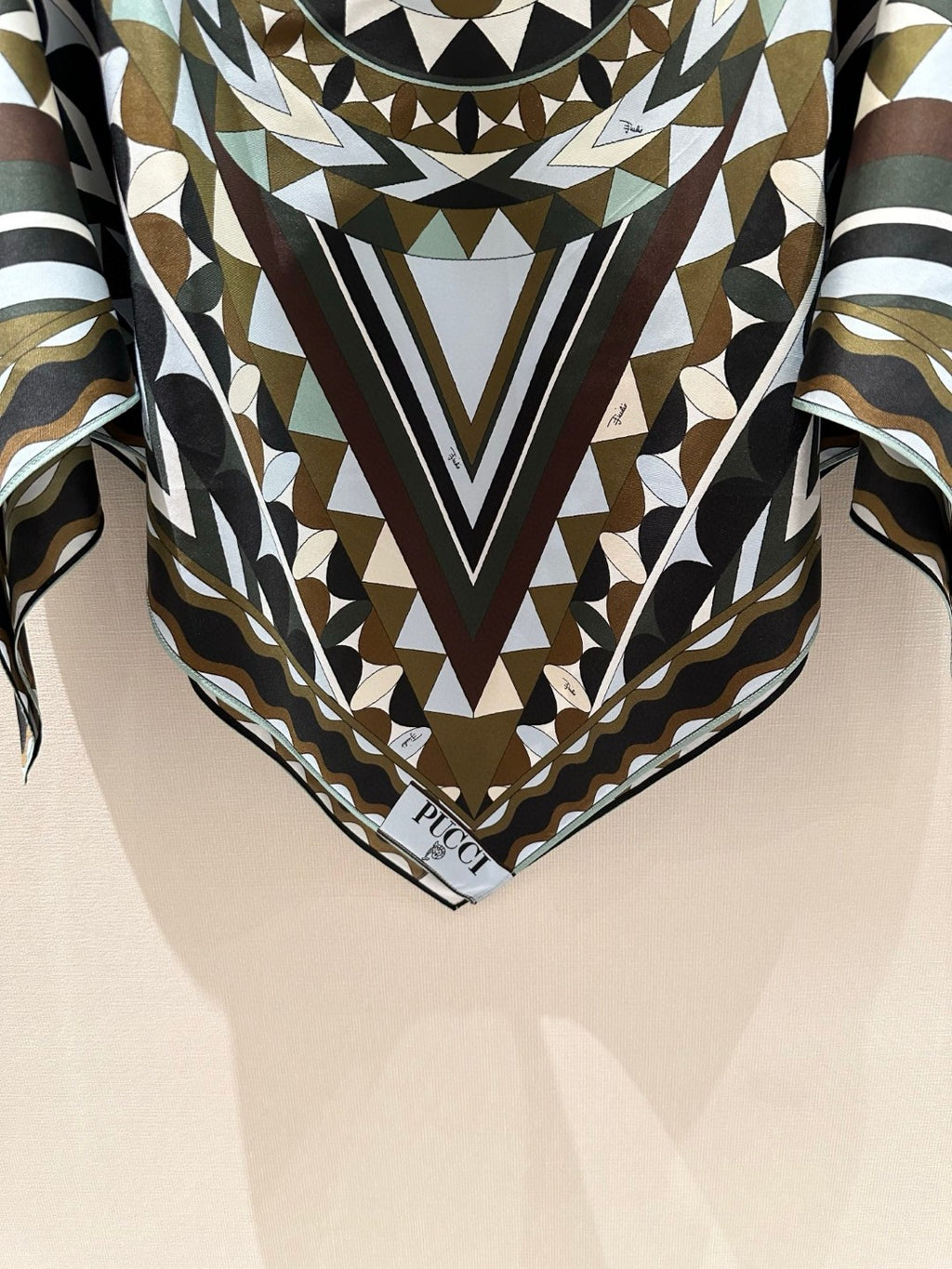 VIVARA SILK KAFTAN TOP IN GREEN
