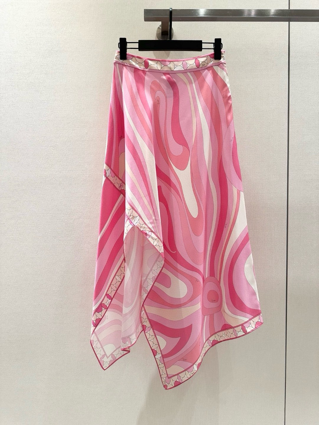 MARMO PRINT SILK SCARF SKIRT