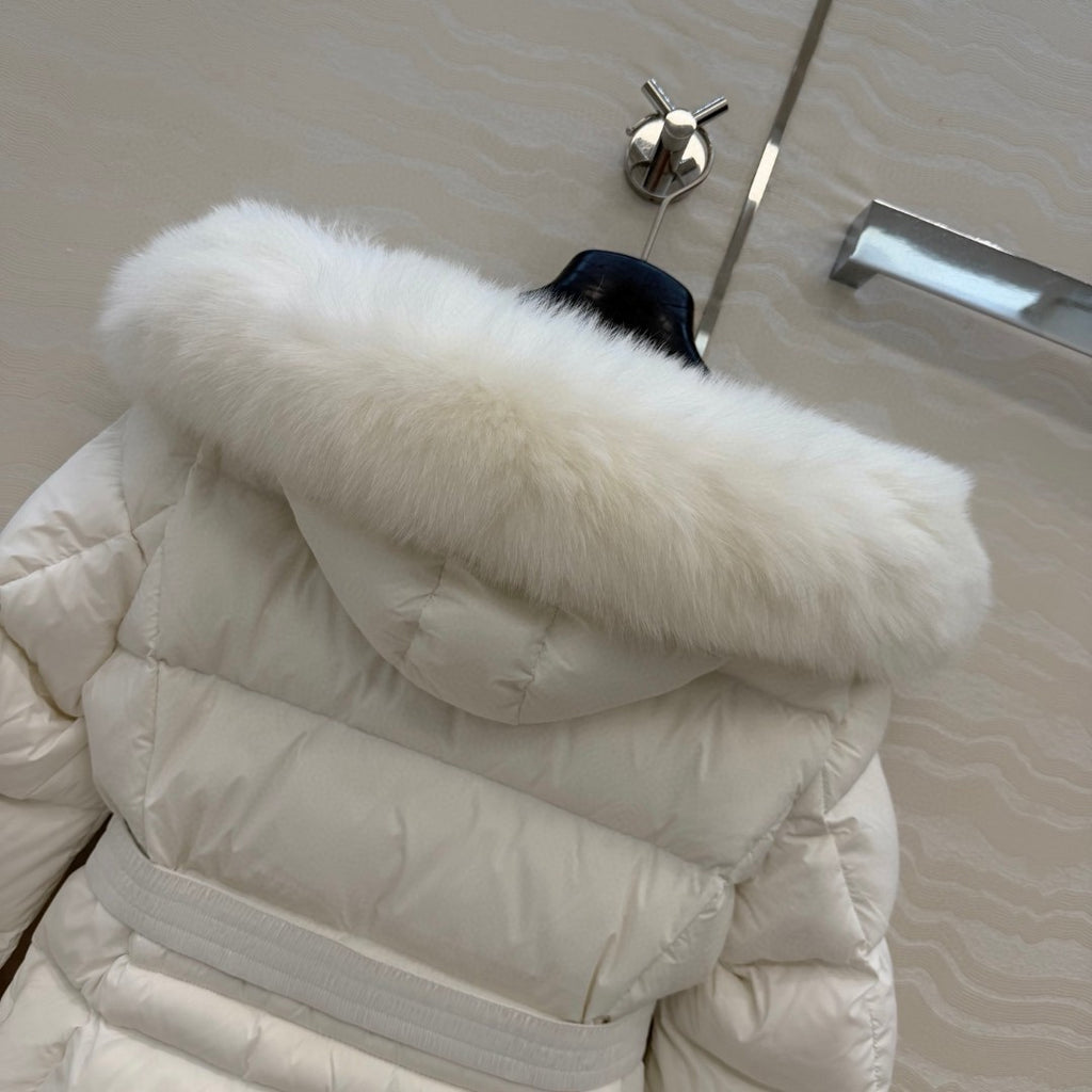 Boed Hooded Shearling-Trimmed Short Down Jacket