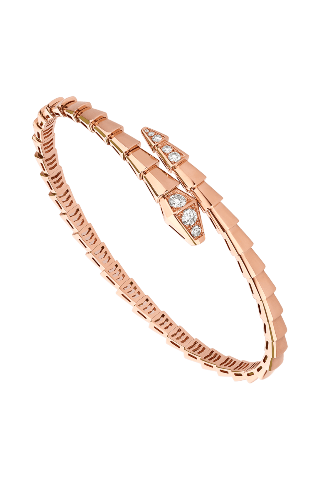 SERPENTI VIPER BRACELET WITH PAVÉ DIAMONDS ON THE HEAD AND TAIL 18K GOLD