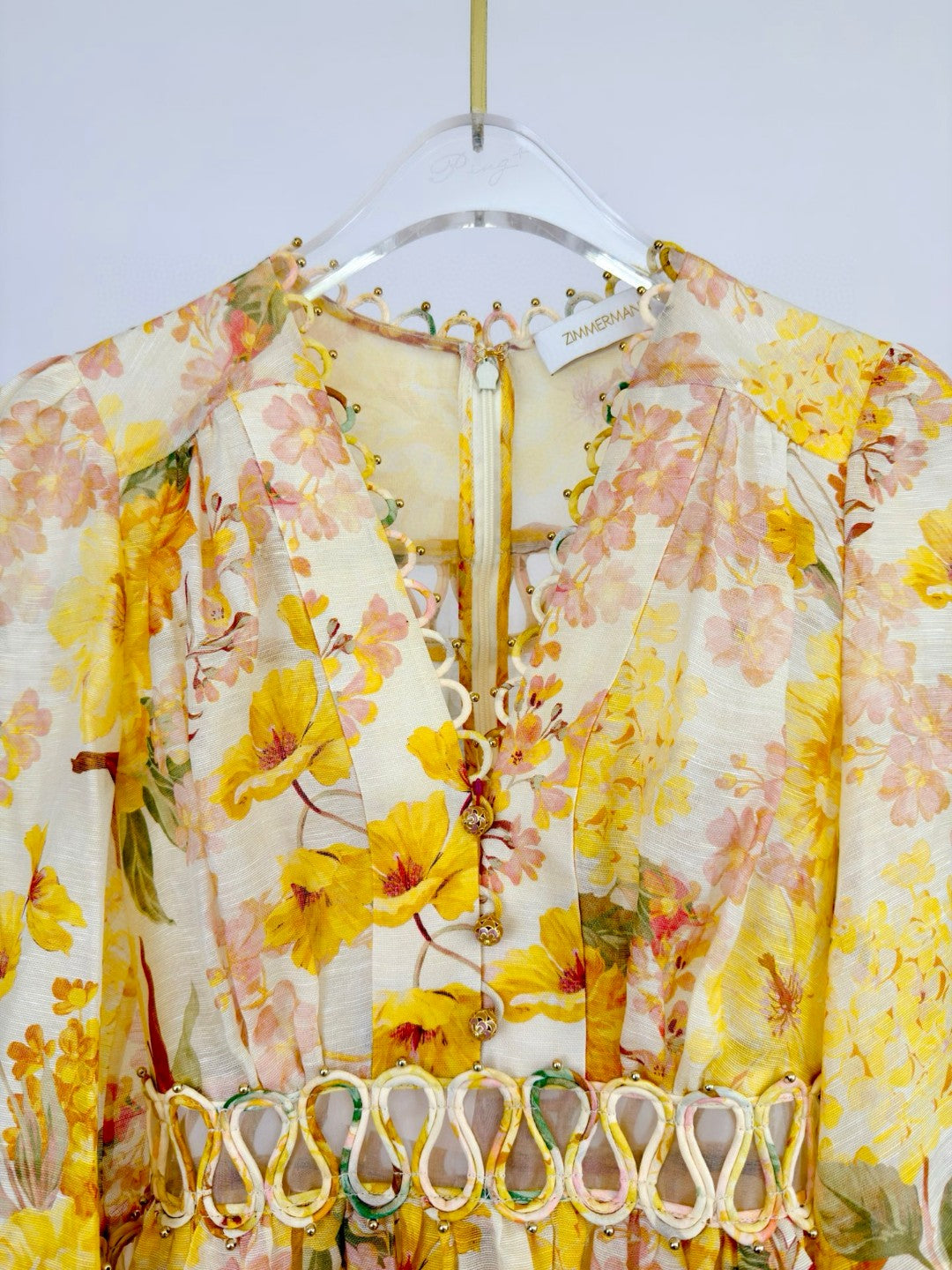 Zimmermann Como Floral Linen and Silk Minidress
