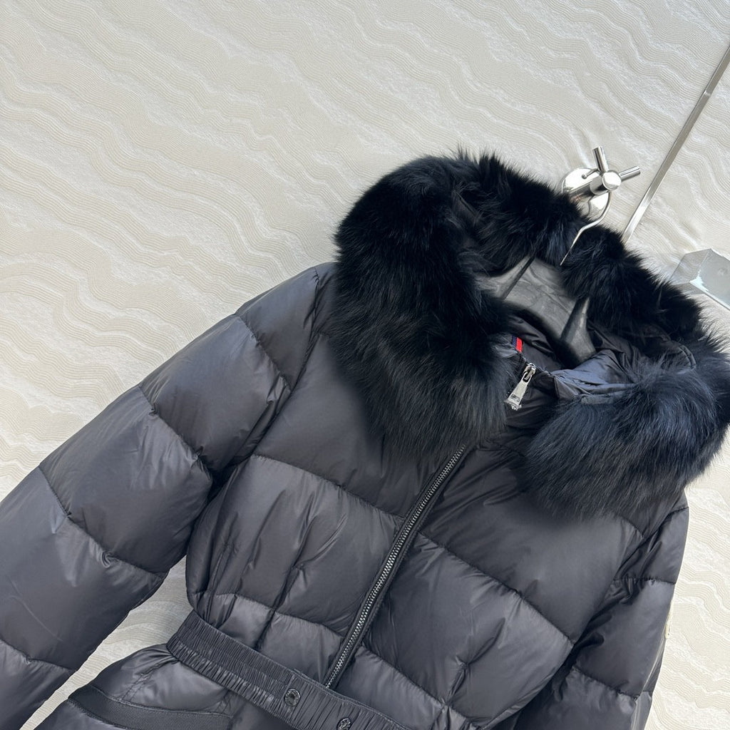 Boed Hooded Shearling-Trimmed Short Down Jacket