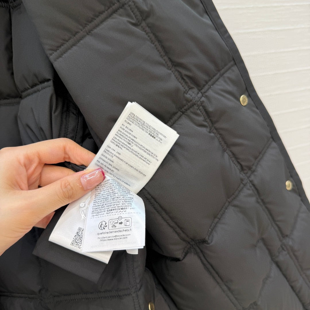Moncler Cygnes Belted Short Down Jacket