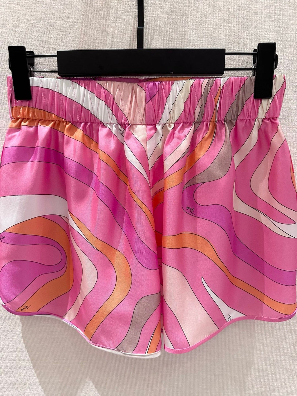 IRIDE-PRINT SILK SHORTS