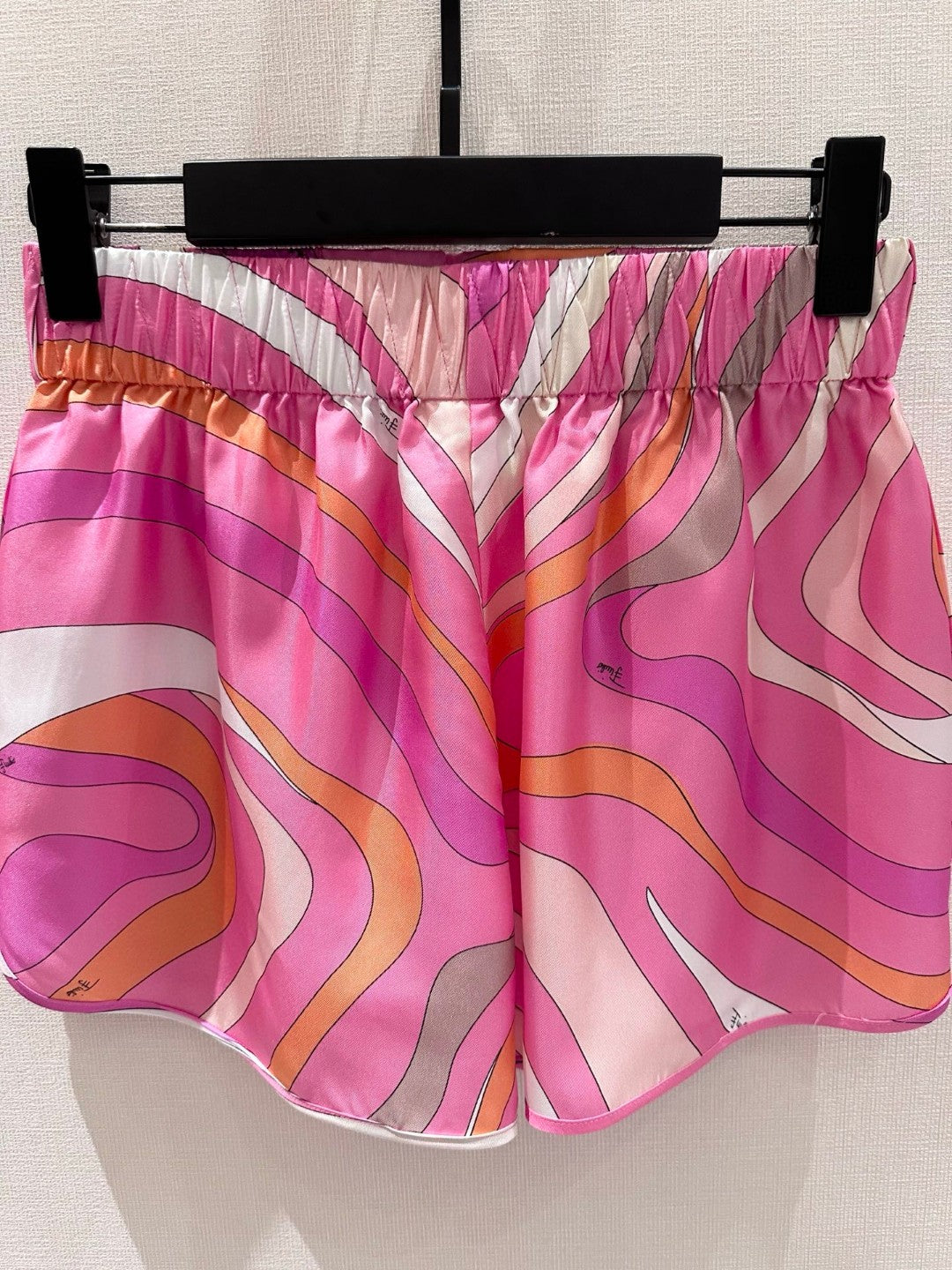 IRIDE-PRINT SILK SHORTS
