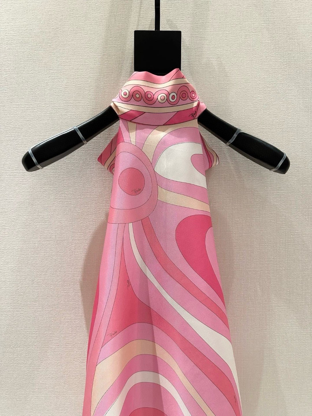 MARMO PRINTED SILK-TWILL HALTERNECK