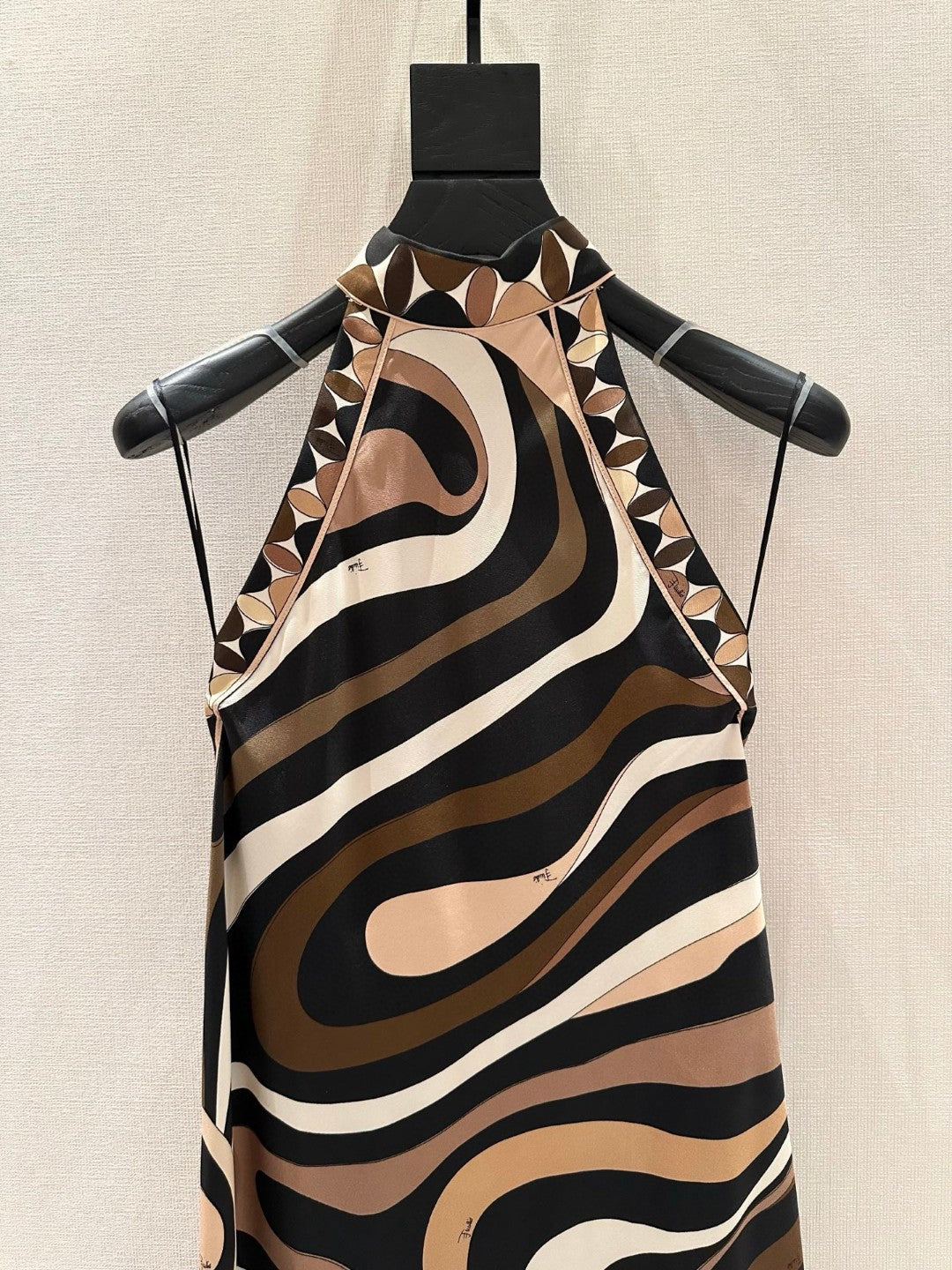MARMO HALTERNECK SILK MIDI DRESS