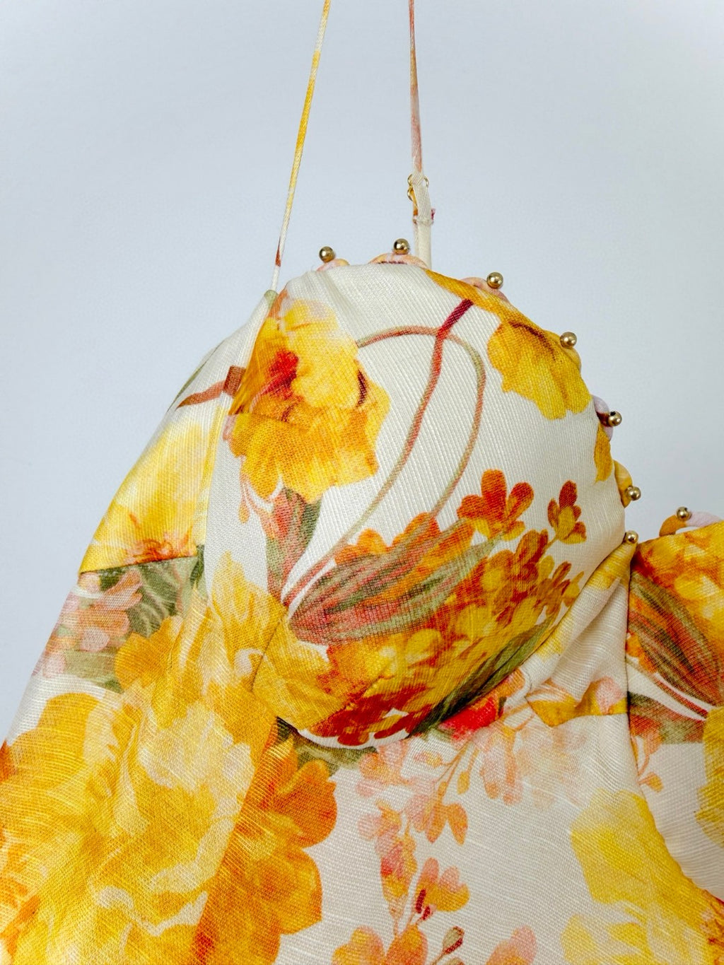 Zimmermann Como Floral Linen and Silk Midi Dress