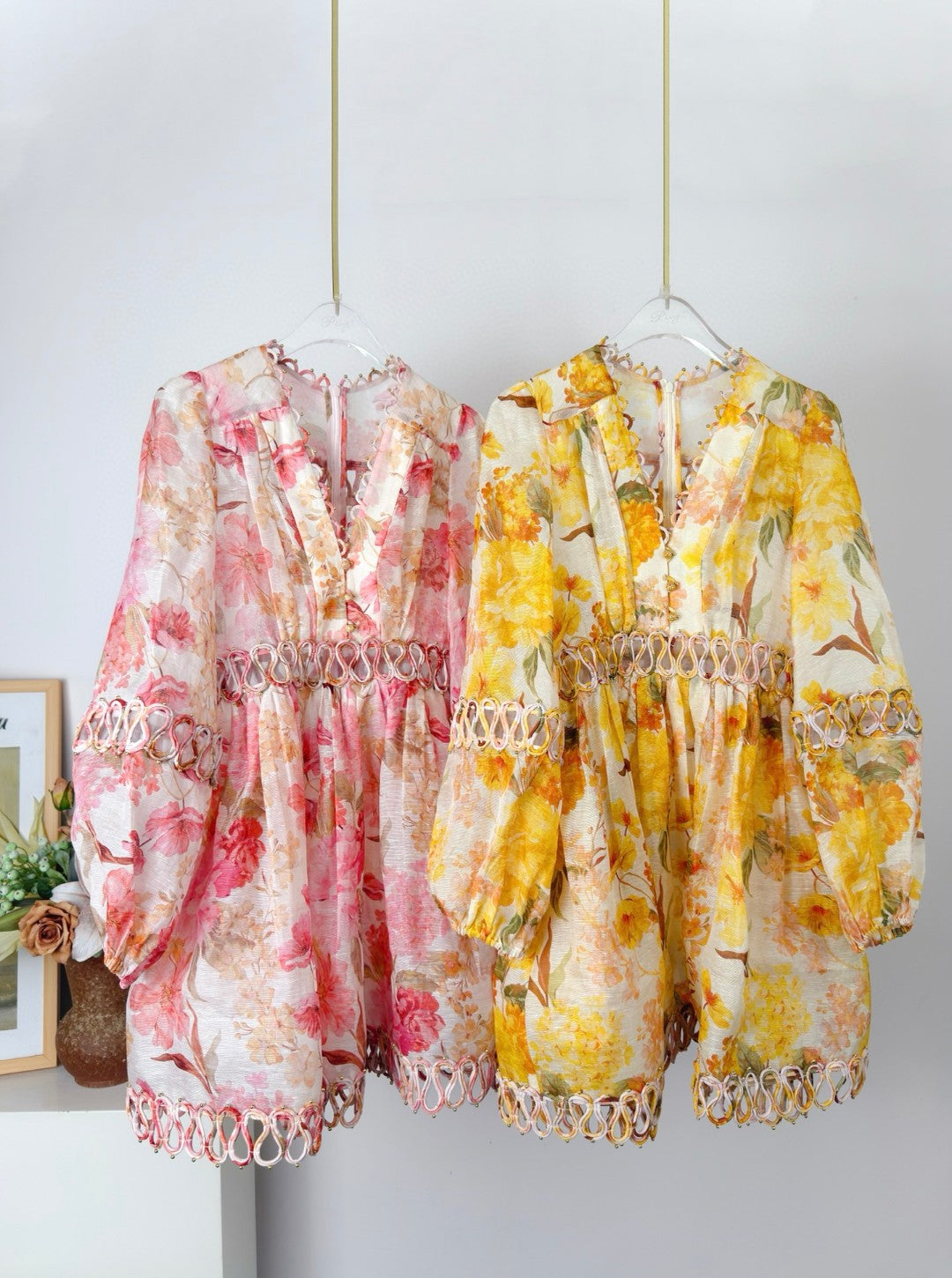 Zimmermann Como Floral Linen and Silk Minidress