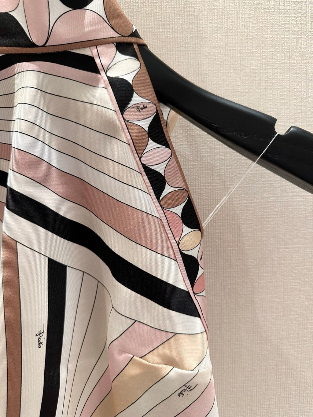 IRIDE PRINT SILK TWILL HALTER TOP