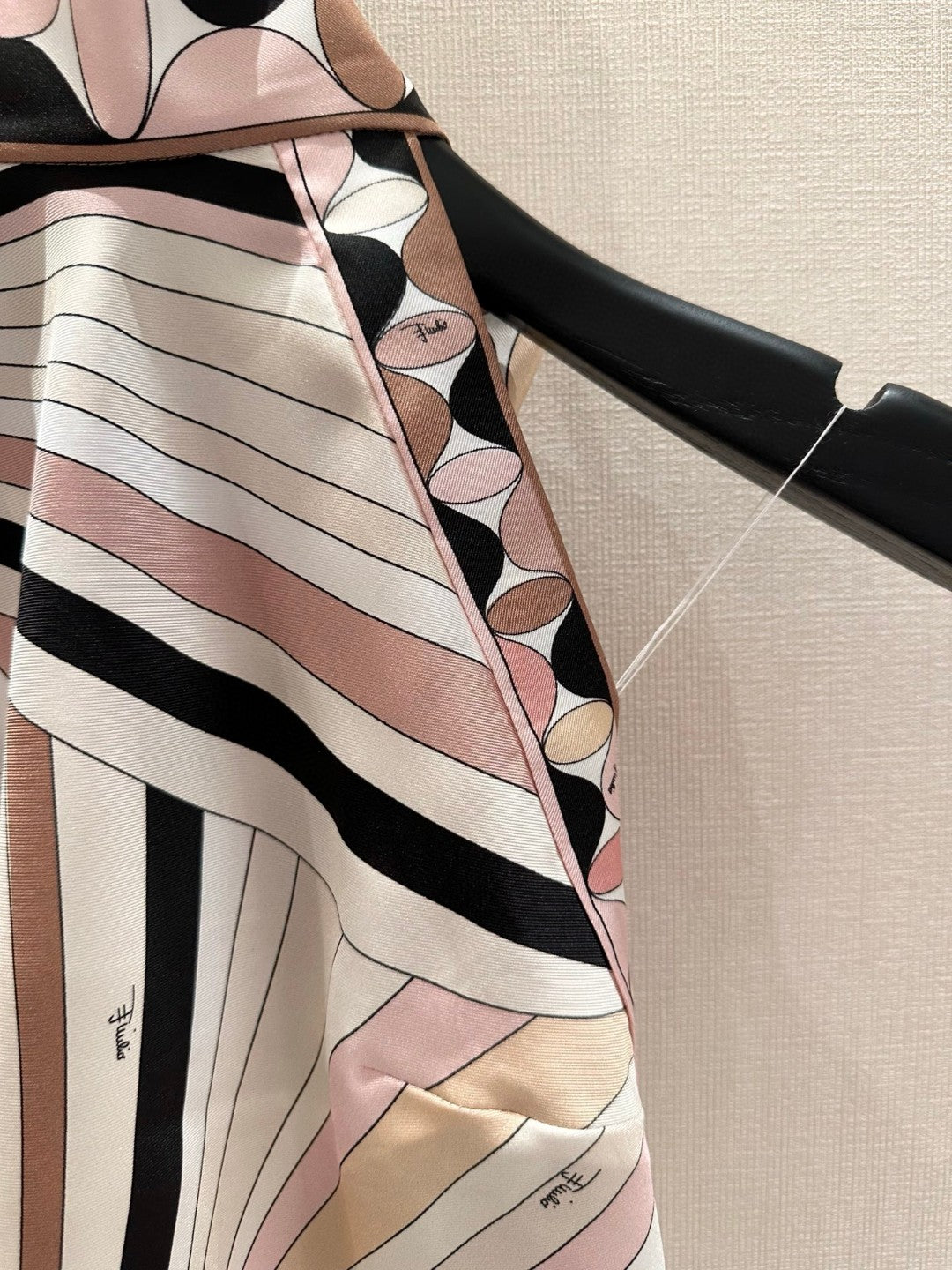 IRIDE PRINT SILK TWILL HALTER TOP