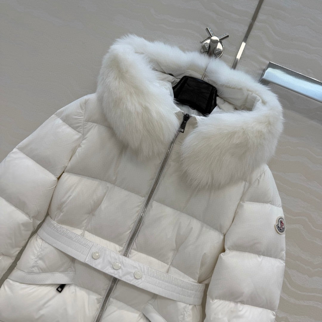 Boed Hooded Shearling-Trimmed Short Down Jacket