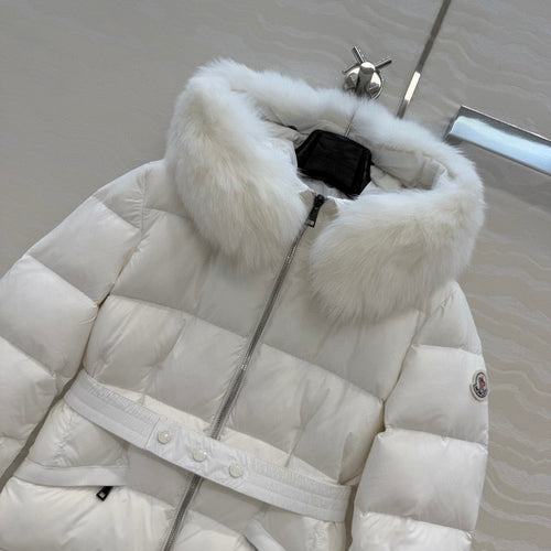 Boed Hooded Shearling-Trimmed Short Down Jacket