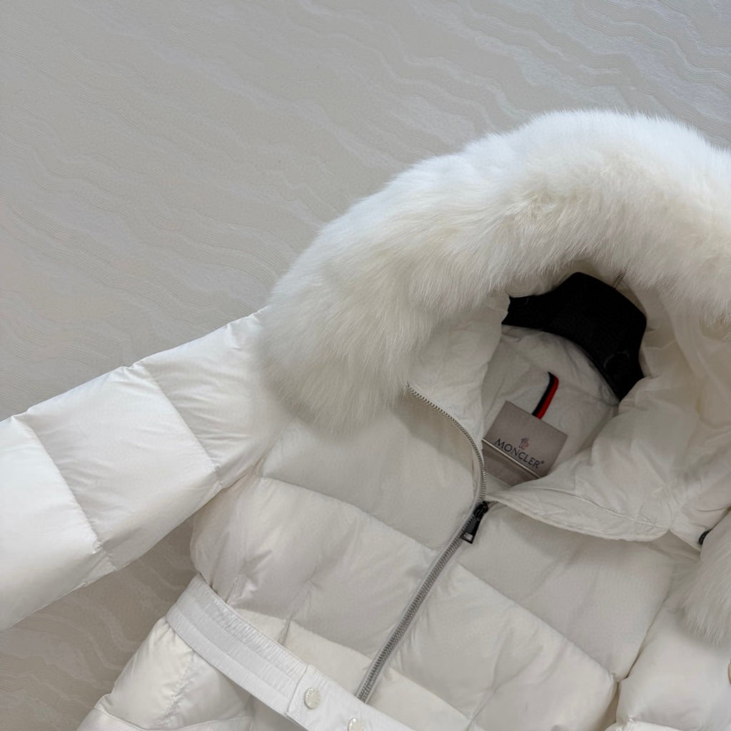 Boed Hooded Shearling-Trimmed Short Down Jacket