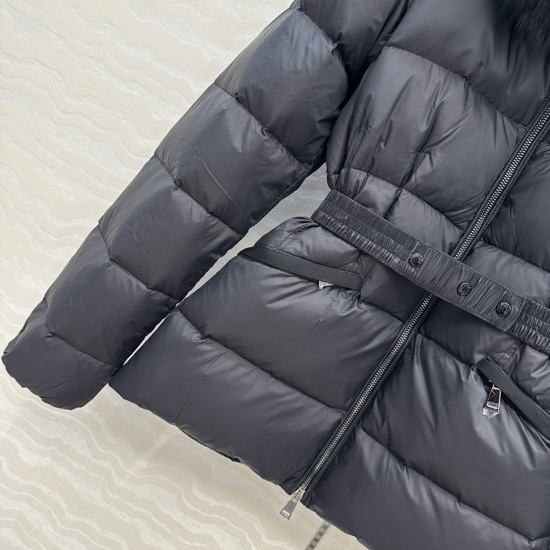 Boed Hooded Shearling-Trimmed Short Down Jacket