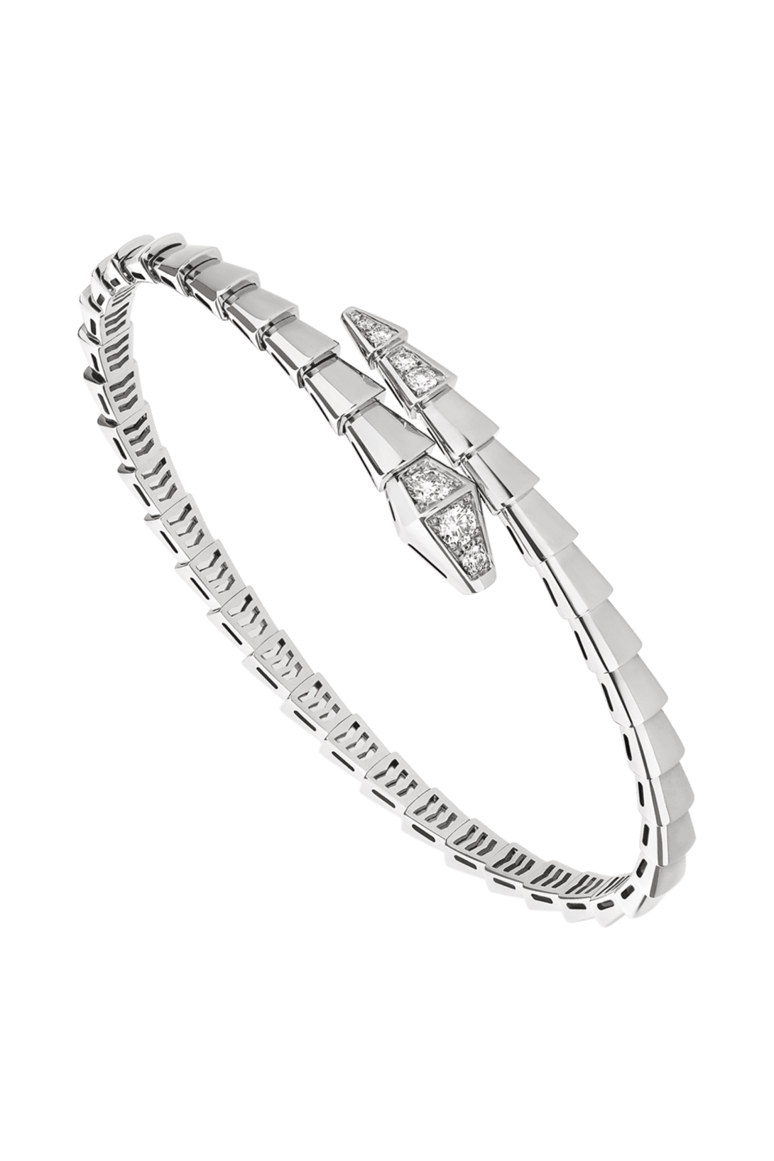 SERPENTI VIPER BRACELET WITH PAVÉ DIAMONDS ON THE HEAD AND TAIL 18K GOLD