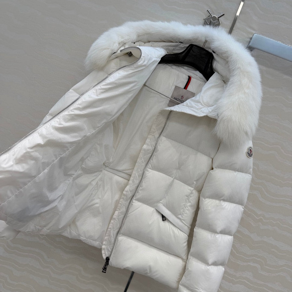 Boed Hooded Shearling-Trimmed Short Down Jacket