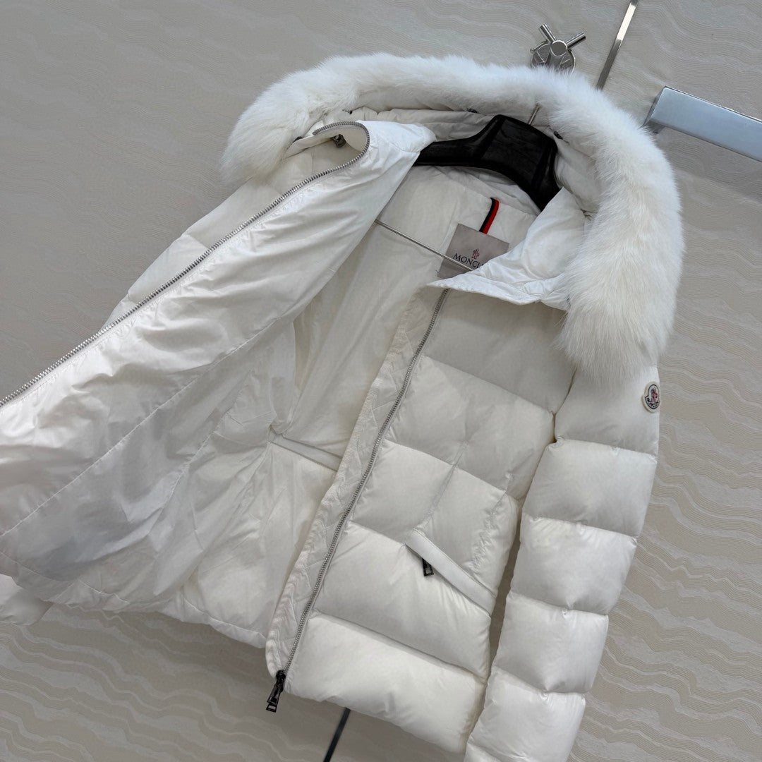 Boed Hooded Shearling-Trimmed Short Down Jacket
