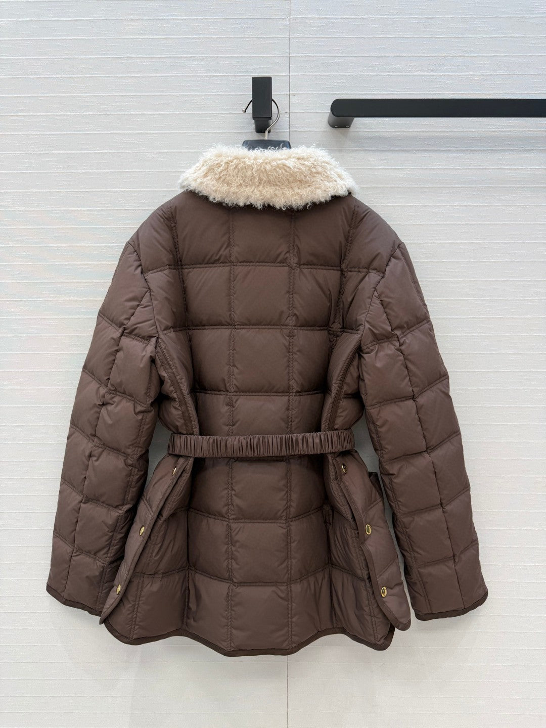 Moncler Cygnes Belted Short Down Jacket