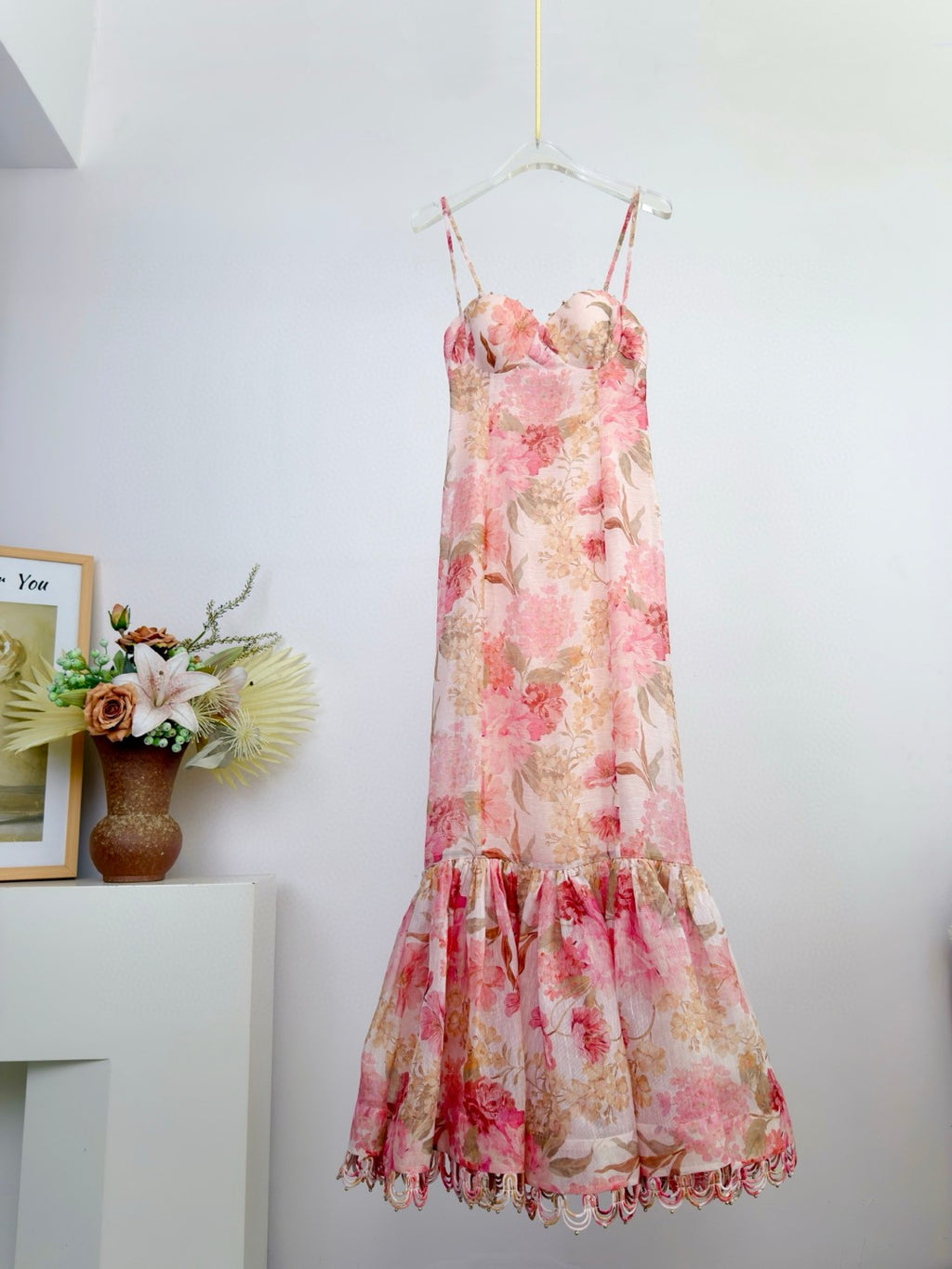 Zimmermann Como Floral Linen and Silk Midi Dress