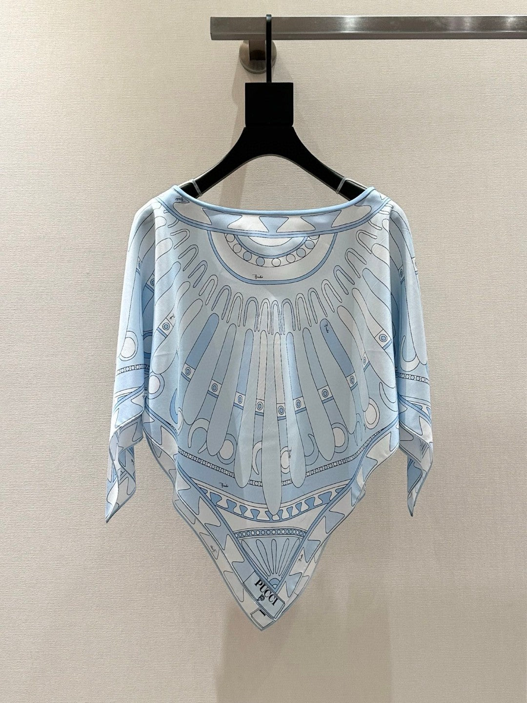 ANGOLI SILK KAFTAN TOP IN PALE BLUE