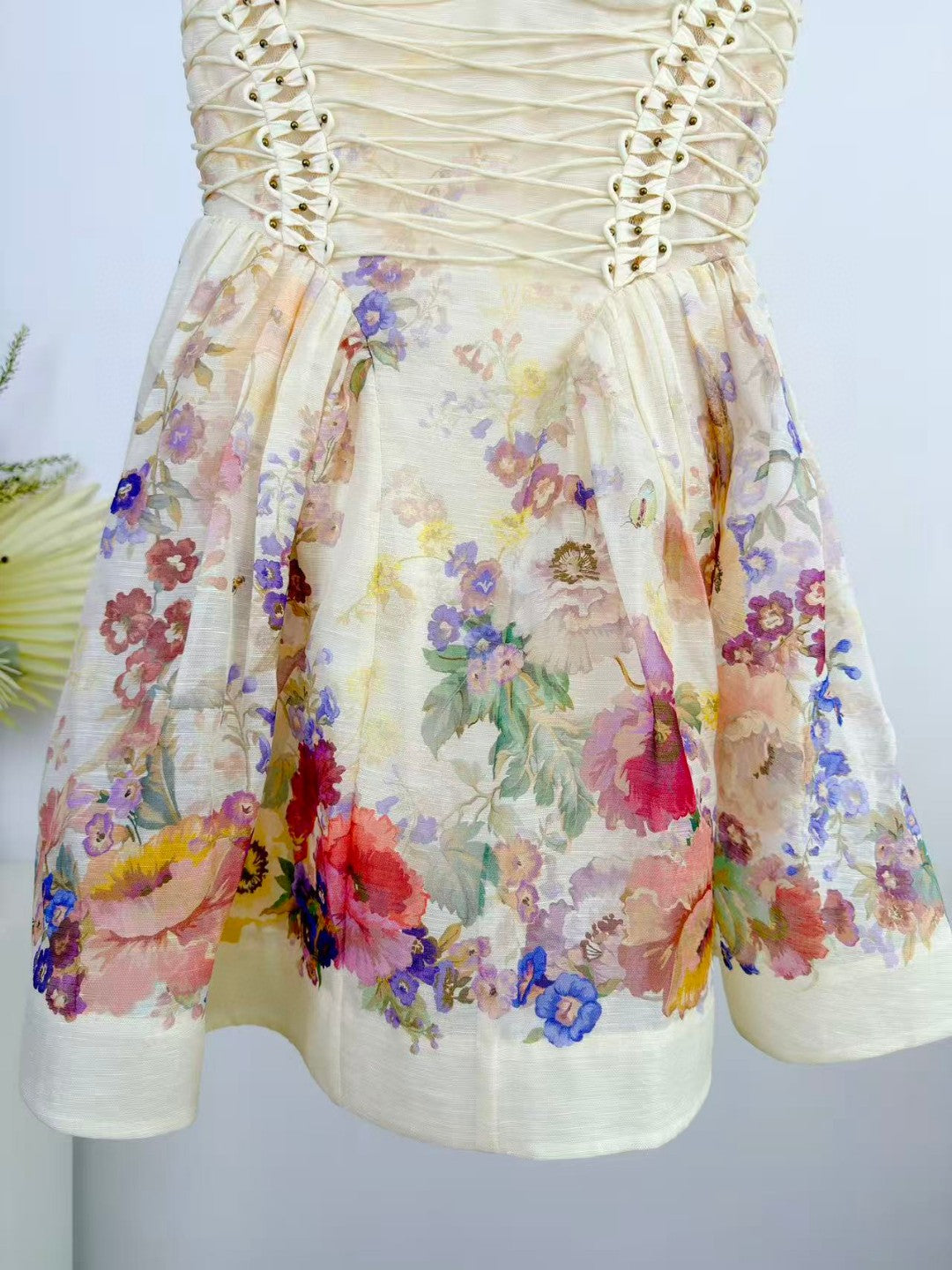 Zimmermann Alchemy Beaded Mini Dress Multi Floral