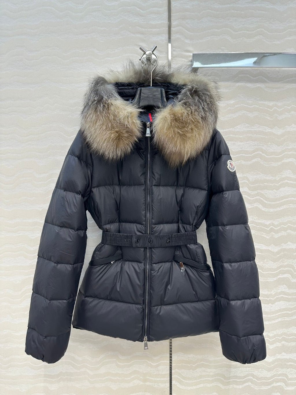 Boed Hooded Shearling-Trimmed Short Down Jacket