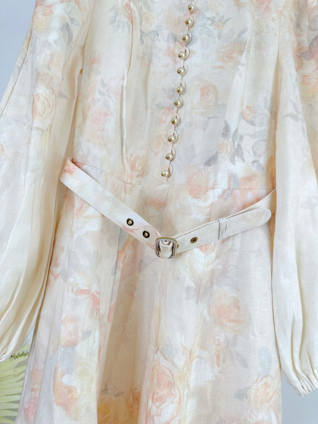 Zimmermann Crush Buttoned Midi Dress in Ciara Floral