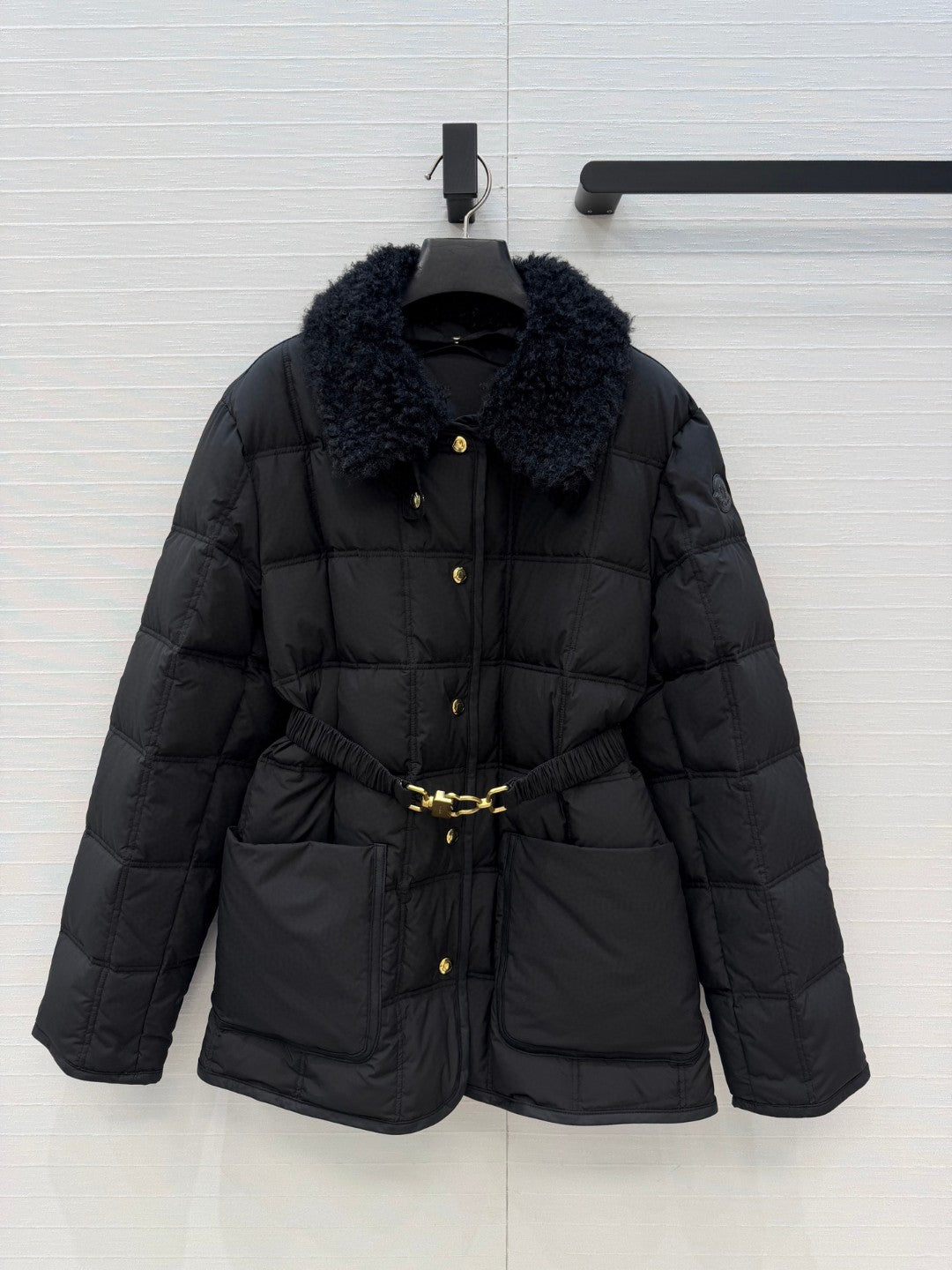 Moncler Cygnes Belted Short Down Jacket