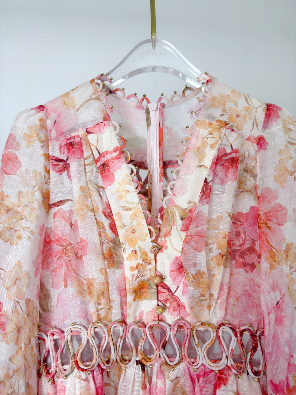 Zimmermann Como Floral Linen and Silk Minidress