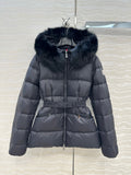Boed Hooded Shearling-Trimmed Short Down Jacket