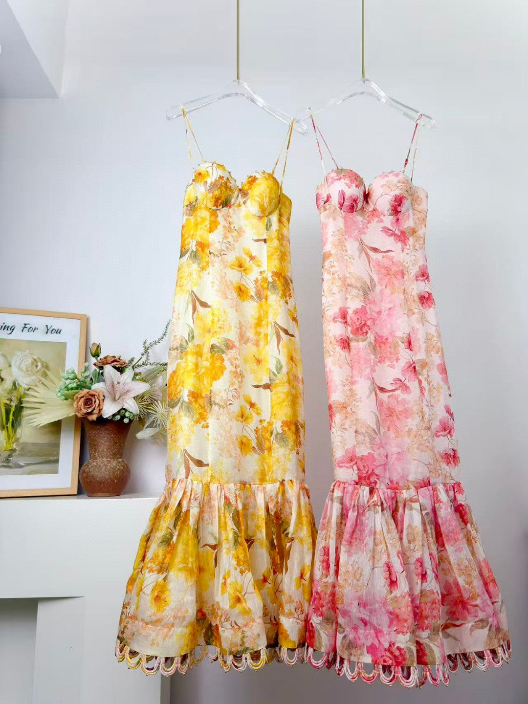 Zimmermann Como Floral Linen and Silk Midi Dress