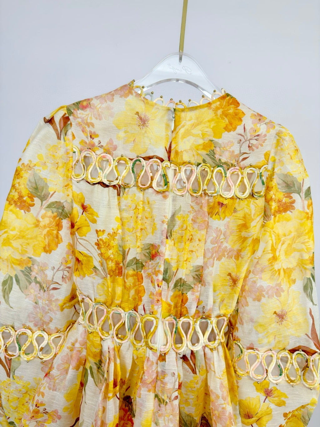Zimmermann Como Floral Linen and Silk Minidress