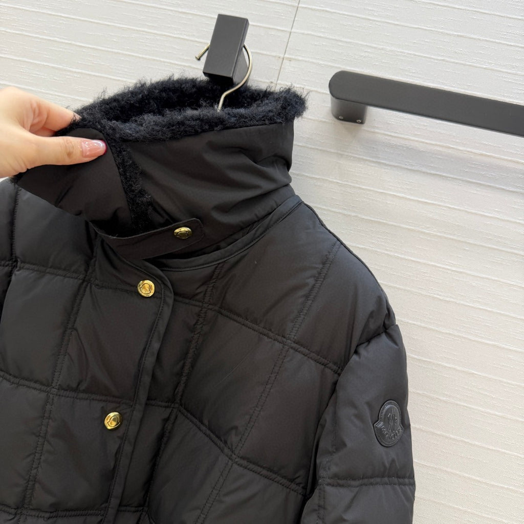Moncler Cygnes Belted Short Down Jacket