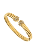 TUBOGAS BRACELET SET WITH PAVÉ DIAMONDS 18K GOLD