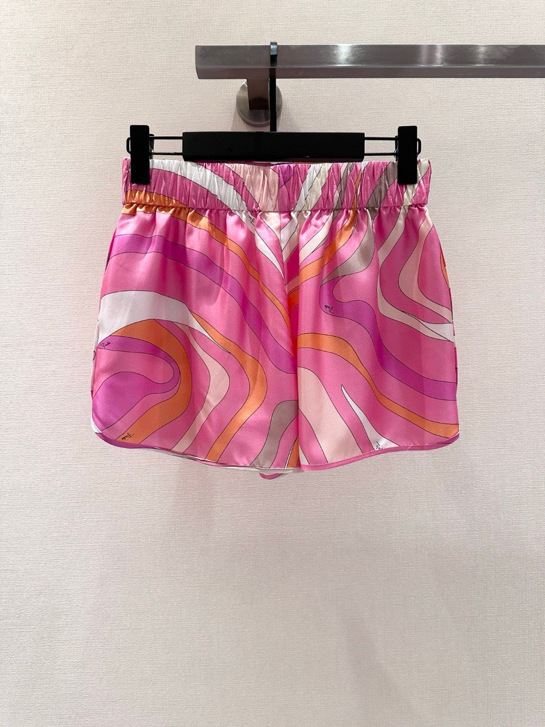 IRIDE-PRINT SILK SHORTS