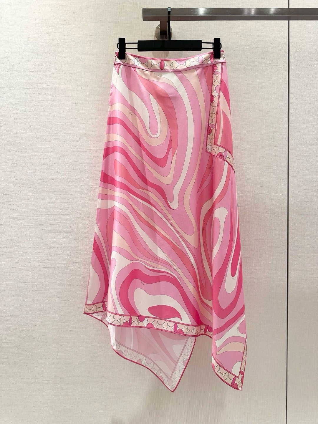 MARMO PRINT SILK SCARF SKIRT