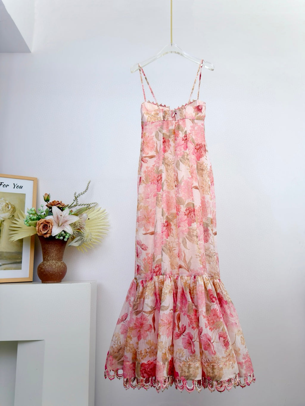 Zimmermann Como Floral Linen and Silk Midi Dress