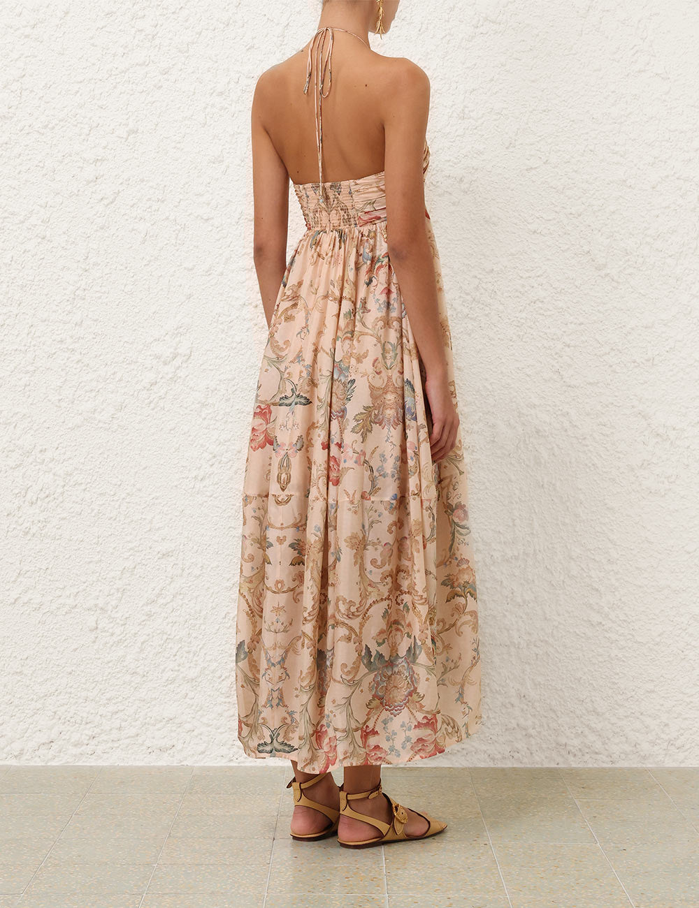 Zimmermann Roselight Halter Maxi Dress