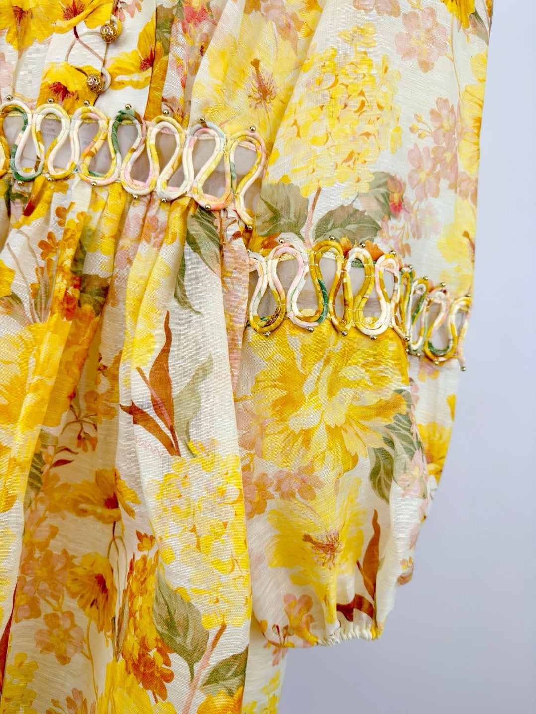 Zimmermann Como Floral Linen and Silk Minidress