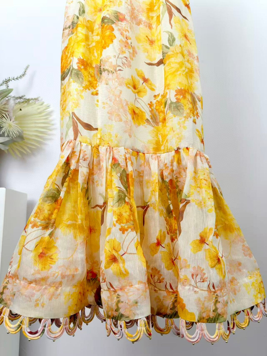 Zimmermann Como Floral Linen and Silk Midi Dress