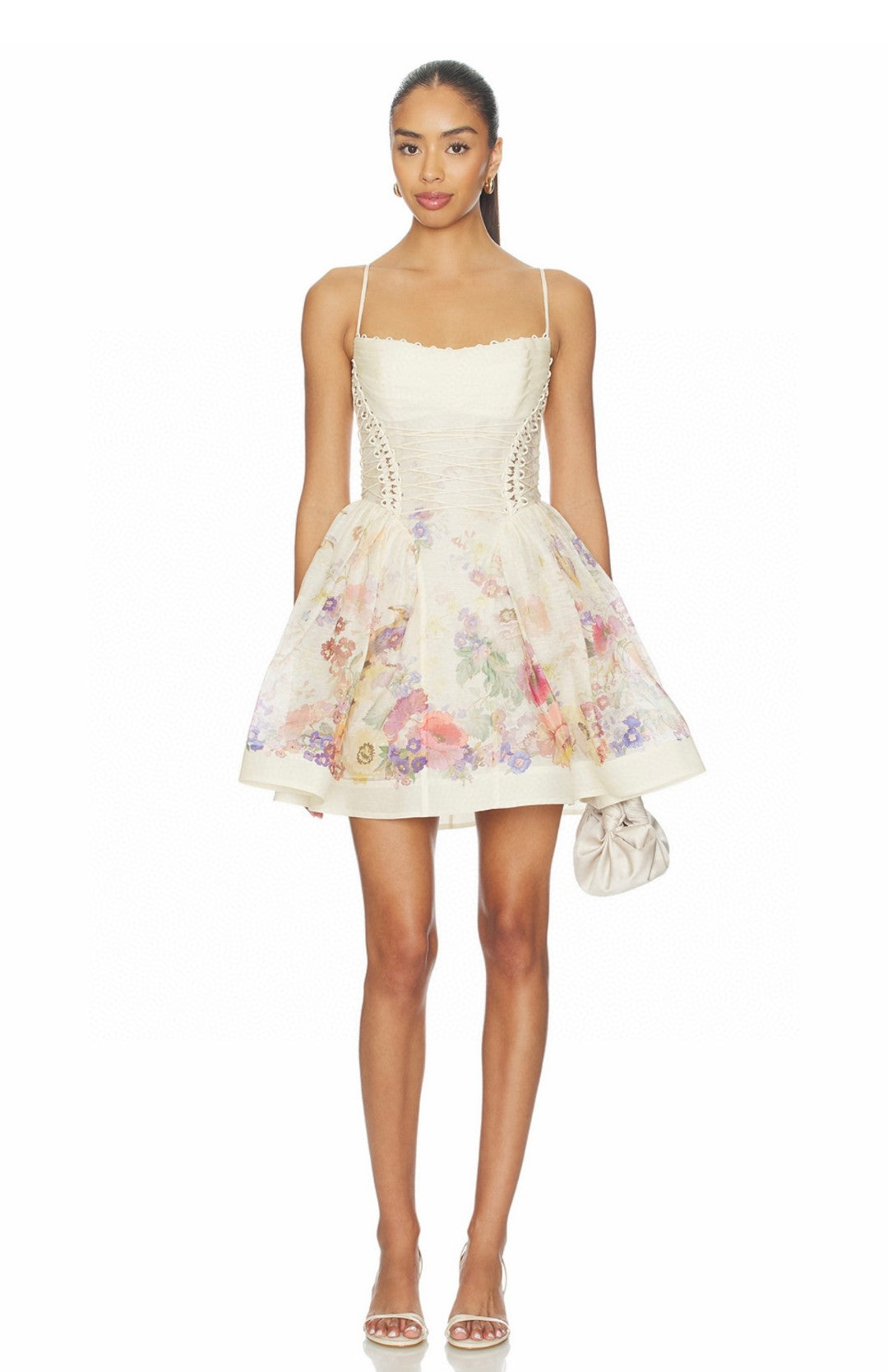 Zimmermann Alchemy Beaded Mini Dress Multi Floral
